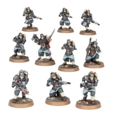Krieg death korps astra militarum, extensi de joc warhammer 40000, games workshop, 130 piese, gri